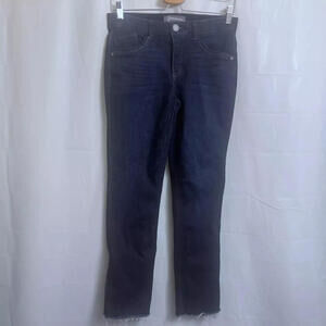 Democracy Slim Raw Hem Jeans Women's Size 6 Blue 26 1/2" Inseam